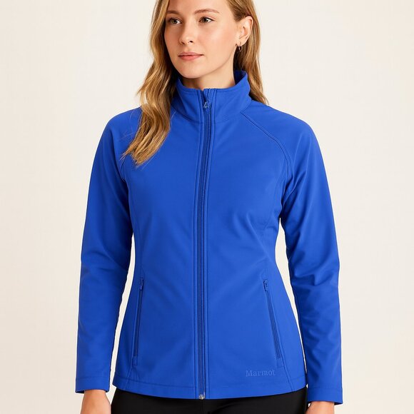 MARMOT Women's Levity Jacket Brilliant Blue Water Repellant Windbreaker Size M - Picture 1 of 11